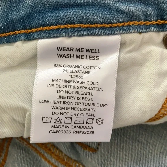 NWT Outland Denim Abigail Cropped High Rise Slim Tapered Jeans Womens 29